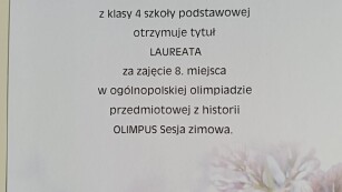 Mikołaj Trusz - 8 miejsce w konkursie OLIMPUS